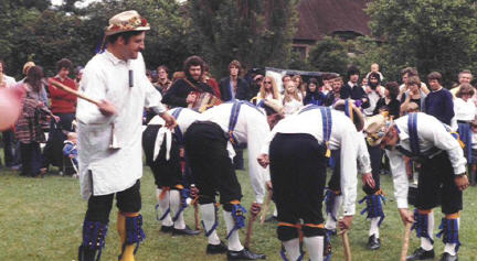 Pete with Peterborough Morris at the Chequered Skipper
