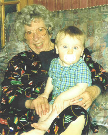 Rocky with great-grandson Jed
